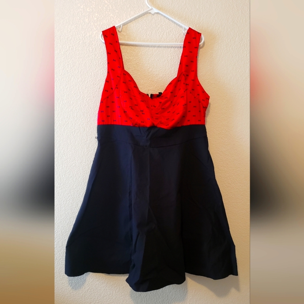 Torrid Midi Black Dress With Red Top, Size 22